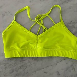 Alo Yoga electric yellow bra size Small